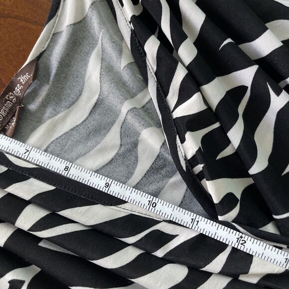 Mushbaby Sienna Rose Inc Zebra Print Sleeveless V-Neck Maxi Dress, Size XL - Picture 9 of 13